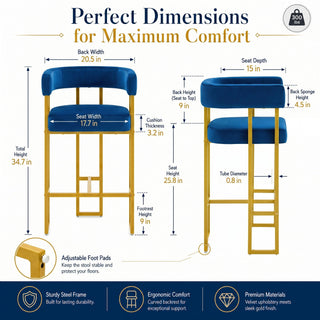 Modern Counter Height Bar Stools With U - Shaped