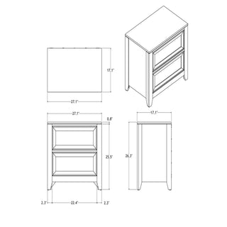 Melissa - 5 Piece Storage Bedroom Set With Padded Headboard