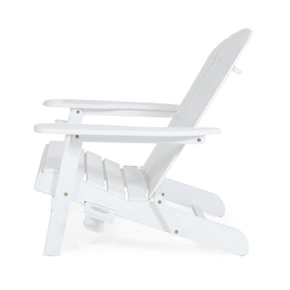 Zenithia - Outdoor Foldable Adirondack Chair With 2 Cup Holders