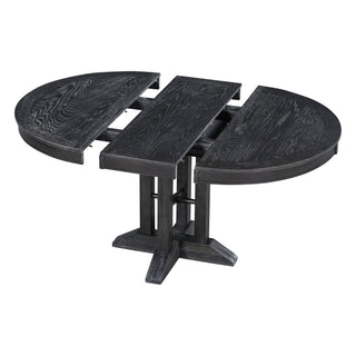 Dining Set & Extendable Round Table And 4 Upholstered Chairs