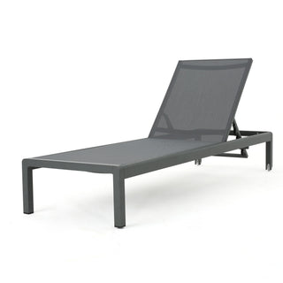 Outdoor Patio Chaise Lounge With 5 Reclining Positions