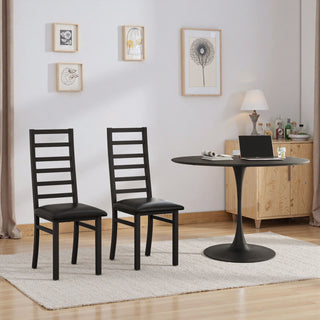 Metal Dining Chairs With Steel Legg, High Back Armless Design