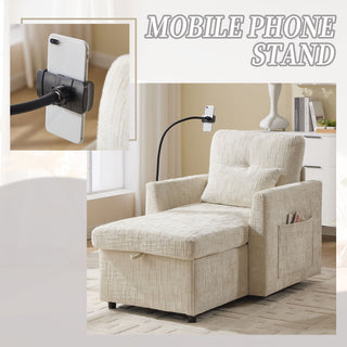 Multifunctional Recliner Sofa With Storage And Phone Bracket