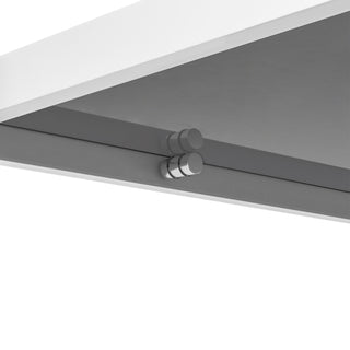 Rectangle Coffee Table With Tempered Glass Top And Legs, Modern Table For Living Room