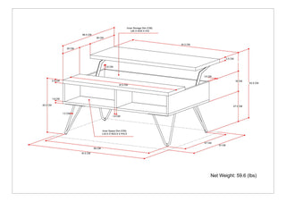 Hunter - Handcrafted Lift Top Coffee Table
