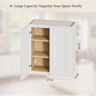 Shaker Wall Cabinet With Soft-Close Doors, Adjustable Shelves