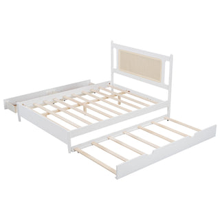 Platform Bed With 2 Big Drawers & Trundle