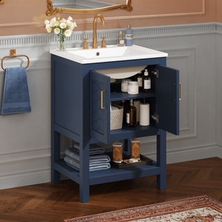 Modern Bathroom Vanity With Elegant Twill Design