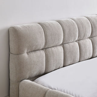 Modern Platform Bed Frame With Thick Fabric