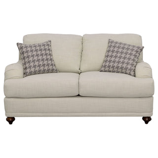 Brewster - Upholstered Loveseat With English Arms - Light Gray