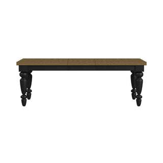 Heritage - Rectangular Dining Table With 18" Leaf - Oak Brown And Black