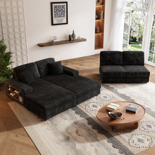 Convertible Sectional Sofa, Sleeper Oversized Living Room Lounge