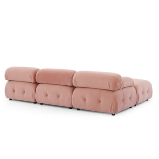 Modular Sectional Sofa, Button Tufted Design With Diy L-Shaped Layout, Reversible Ottoman