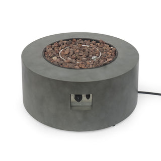 Round Iron Fire Pit With 40, 000 Btu
