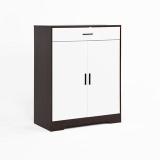 Freestanding Wooden Shoe Cabinet, 4 Tier Organizer With Drawer