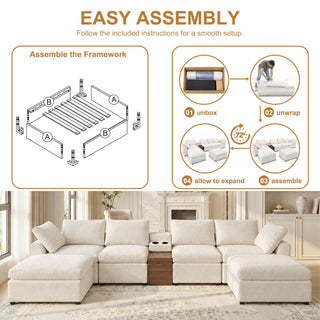 Modular Cloud Couch With Storage Console
