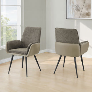 Dining Chair For Kitchen (Set of 2) - Brown / Gray