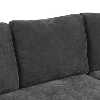L-Shaped Sofa Convertible Sofa Bed Pull Out Sofa Sleeper With Two Back Pillows, Two USB Ports And Two Power Sockets For Living Room