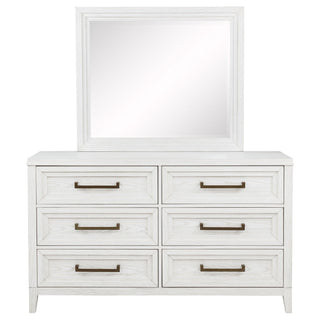 6 Drawer Dresser & Mirror - White