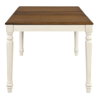 Rectangular Dining Table With Framed Top And Turned Legs - Natural