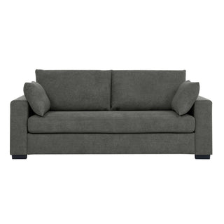 Upholstered Sofa With Toss Pillows - Dark Gray