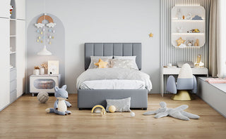 Upholstered Platform Bed With A Hydraulic Storage System