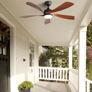 52" Indoor Ceiling Fan With 3 Color Dimmable LED Light Blades, Reversible DC Motor, Remote Control