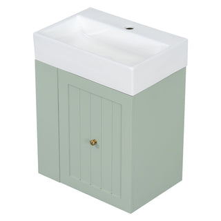 Modern Bathroom Vanity With Sink, Storage Cabinet, Drawer & Side Shelf
