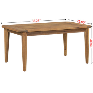 Westin - Outdoor Acacia Wood Coffee Table - Teak / Beige