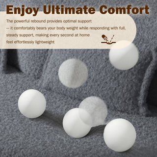 Modern Floor Sofa With 2 Pillows, Twin Size For Living Room