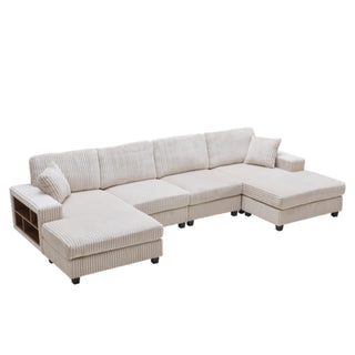 U-Shaped Convertible Sofa, 4 Seater Large Living Room Lounge