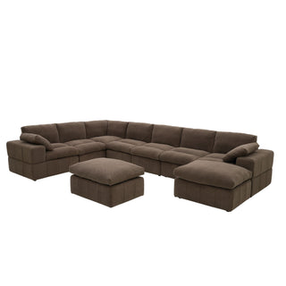 Sectional, Large Arms, Toss Pillows Included