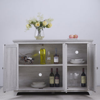 3 Door Mirrored Sideboard Cabinet With Adjustable Shelves