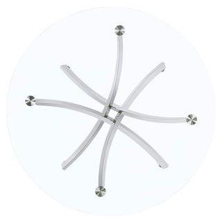 Declan - Round Top Dining Table - Chrome