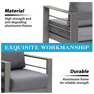 Outdoor Patio Set All-Weather With Thick Cushions