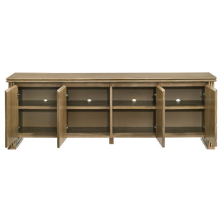 Dreydon - 4 Door TV Stand With Adjustable Shelves And Cable Management - Light Brown