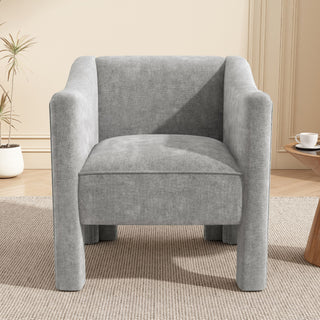Barrel Accent Chair With Enclosed Arms