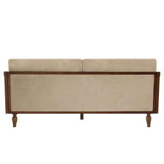 3 Seater Sofa With Rattan Armrests
