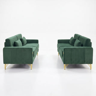 2 Pieces Sofa Sofa Set With Removable Cushions For Home Apartment