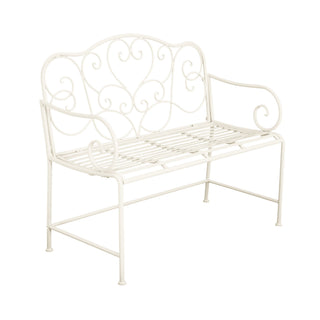 Sunnydaze - Outdoor Garden Bench - Matte White