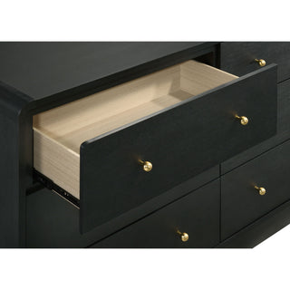 Burton - 6 Drawer Dresser Cabinet - Black