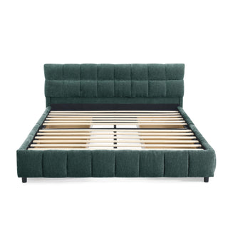 Modern Platform Bed Frame With Thick Fabric