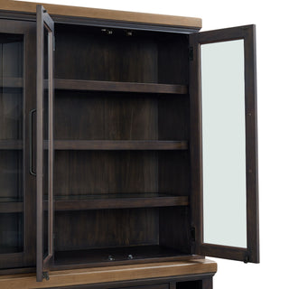 Montrose - Server And Hutch With LED Light - Espresso And Brown
