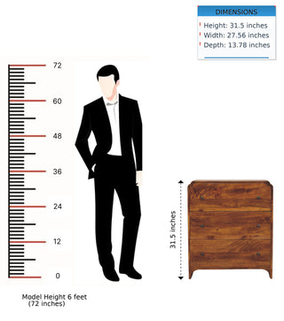 Newton - 3 Drawer Chest - Brown