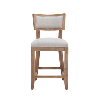 Upholstered Counter Height Bar Stools With Comfy Back (Set of 2)