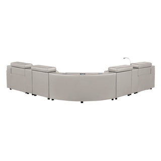 Nova - Sectional With Bluetooth Speaker, LED And Lifting Wine Cabinet