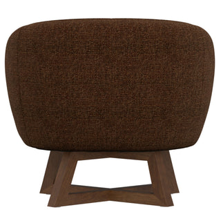 Swivel Accent Chair With Sculptural Base