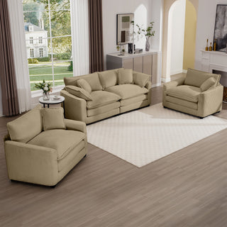 Elegant Oversized Sectional Sofa Set With Deep Seats And Flexible Layout