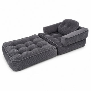 Convertible 2 In 1 Armrest Sofa For Bedroom