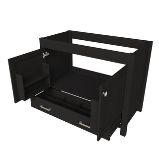 Bathroom Vanity With Soft Close Cabinet, Single Drawer, Sink Not Included - Black